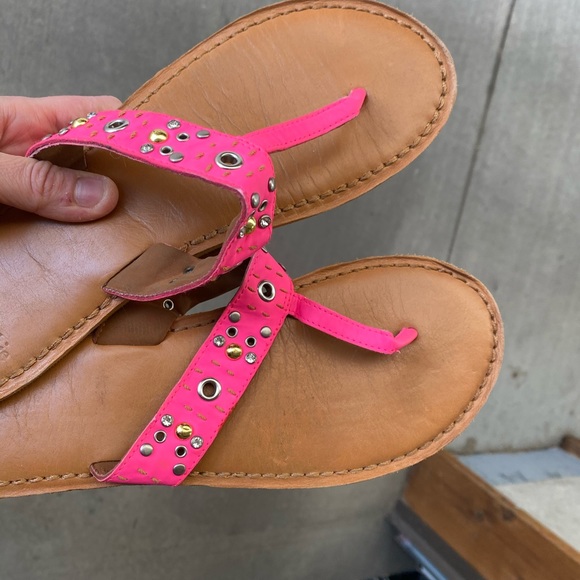 Summer vibrant pink leather sandals - Picture 7 of 7